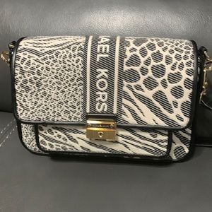 Michael Kors Bradshaw medium messager bag mixed animal print cross body bag